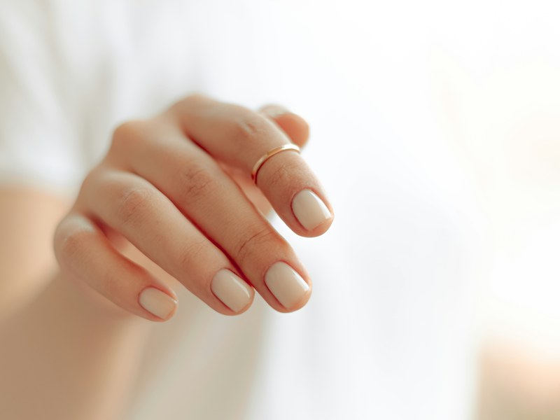 Healthy manicured nails